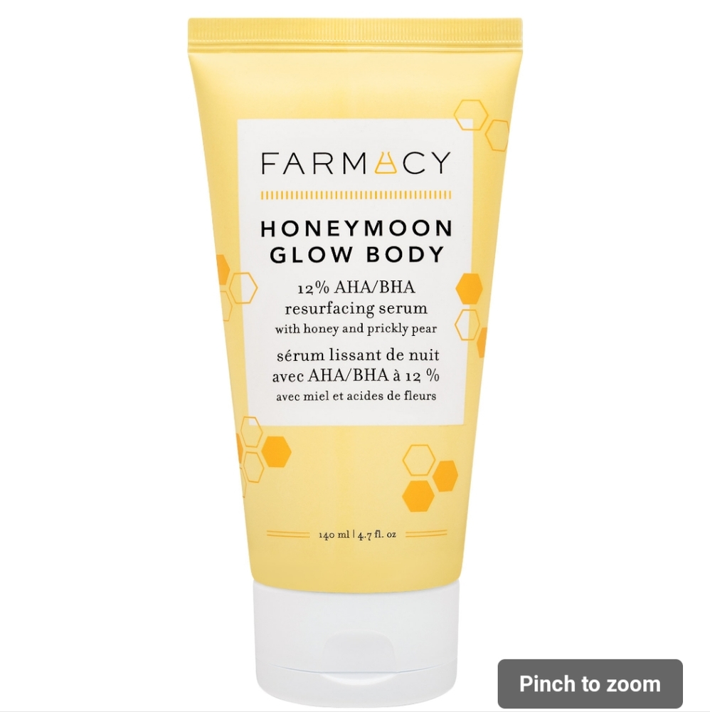 Farmacy honeymoon glow body, resurfacing serum